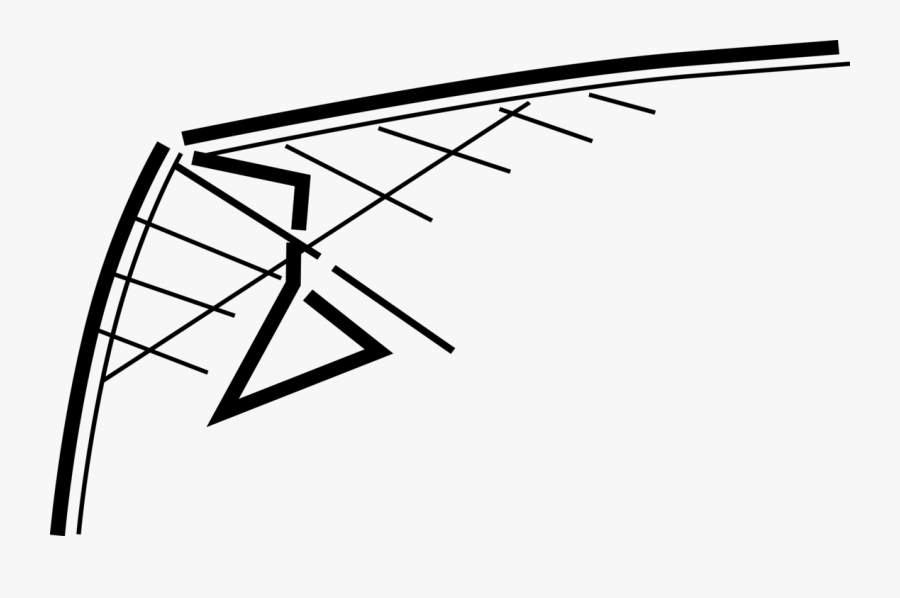 Vector Illustration Of Recreational Air Sport Hang - Triangle, Transparent Clipart
