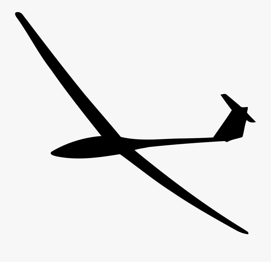 Angle,rotorcraft,wing - Glider Silhouette Png, Transparent Clipart