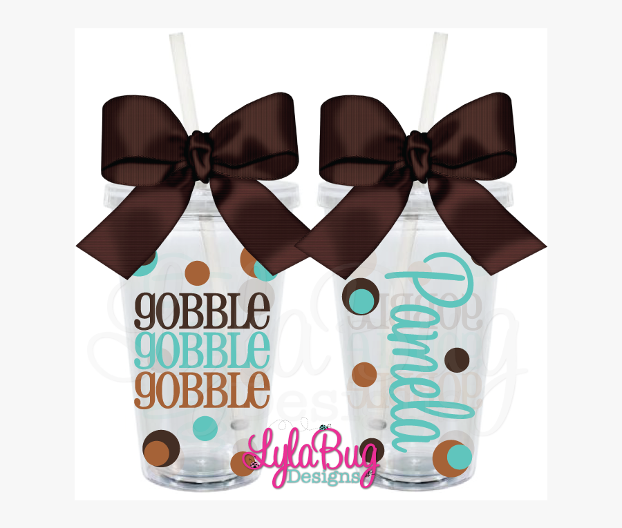 Gobble Gobble Gobble Acrylic Tumbler - Christmas Gift Ideas For Teacher Aides, Transparent Clipart