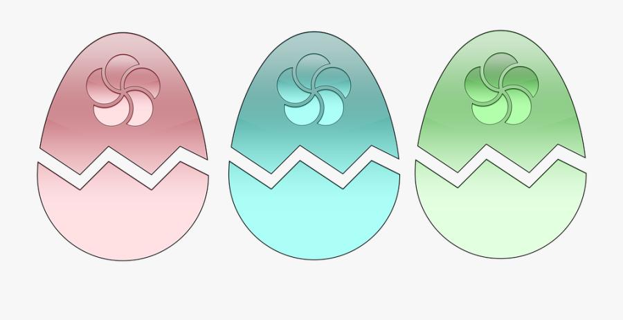 Easter, Eggs, Red, Blue, Green, Clipart - Illustration, Transparent Clipart