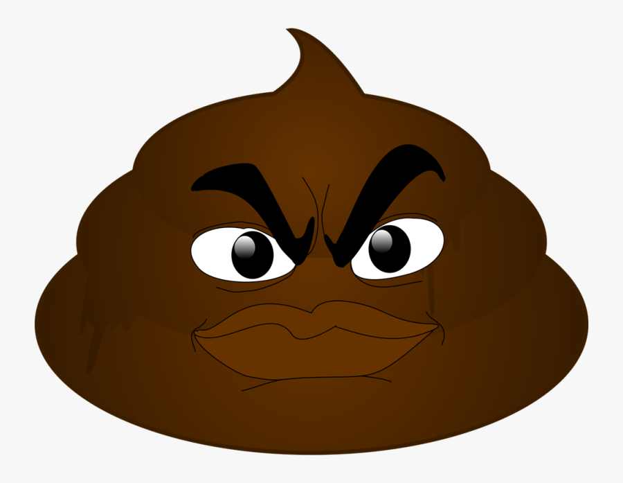 Mean Face Clipart - Poo Face, Transparent Clipart