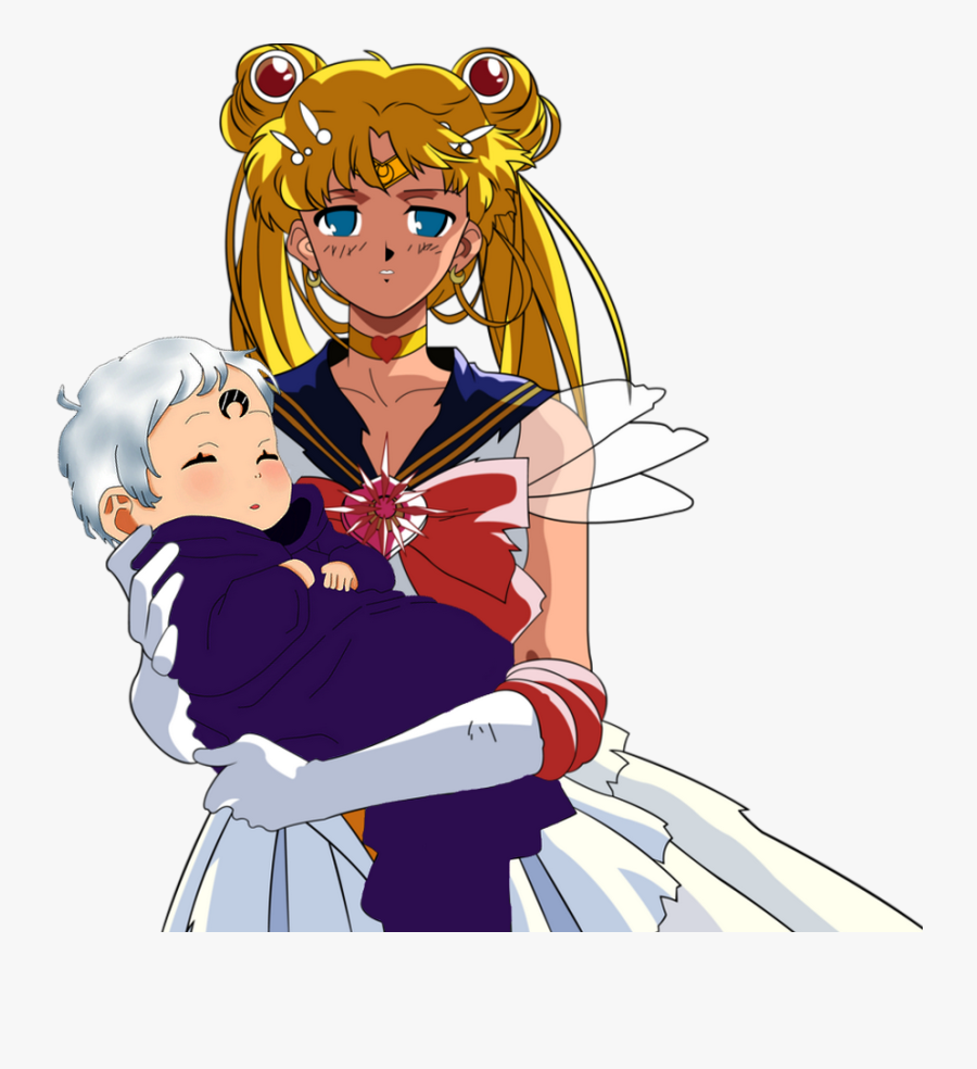 Black Baby Png - Sailor Mars And Sailor Saturn, Transparent Clipart