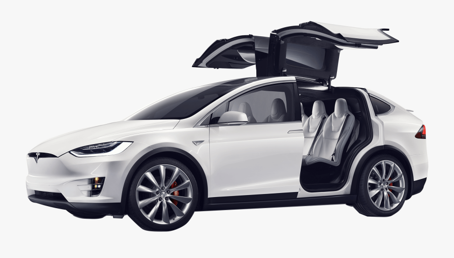 Tesla Model X White Open Doors - Tesla Model Y Doors Open, Transparent Clipart