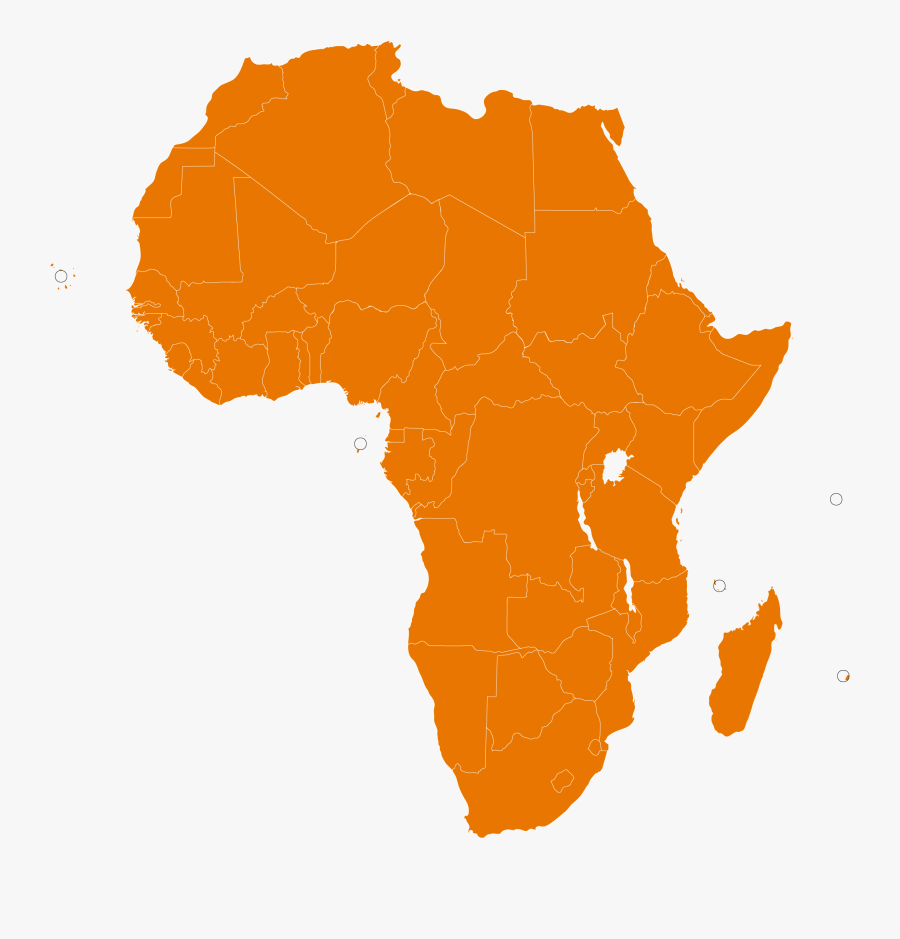 African Border Designs Clipart - Transparent Africa Map, Transparent Clipart