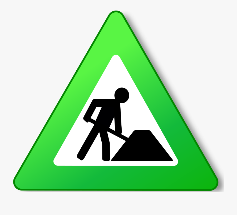 Clip Art Trails Parks Department Please - Road Signs Road Works, Transparent Clipart