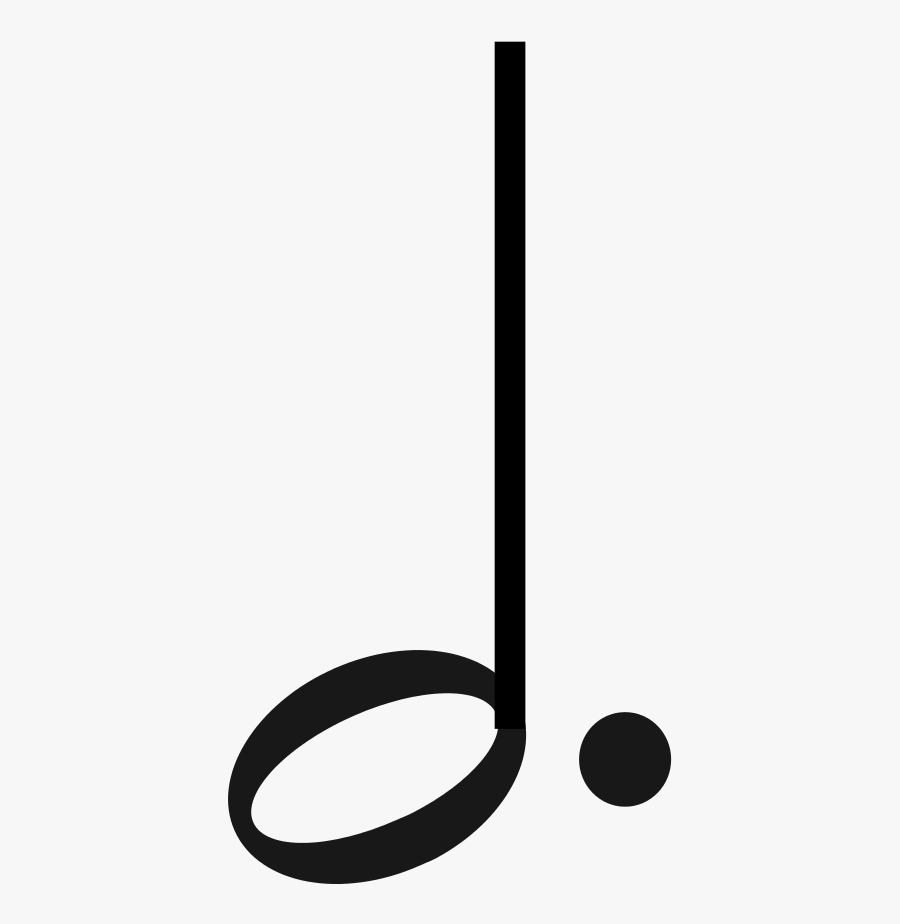 Dotted Half Note Symbol, Transparent Clipart