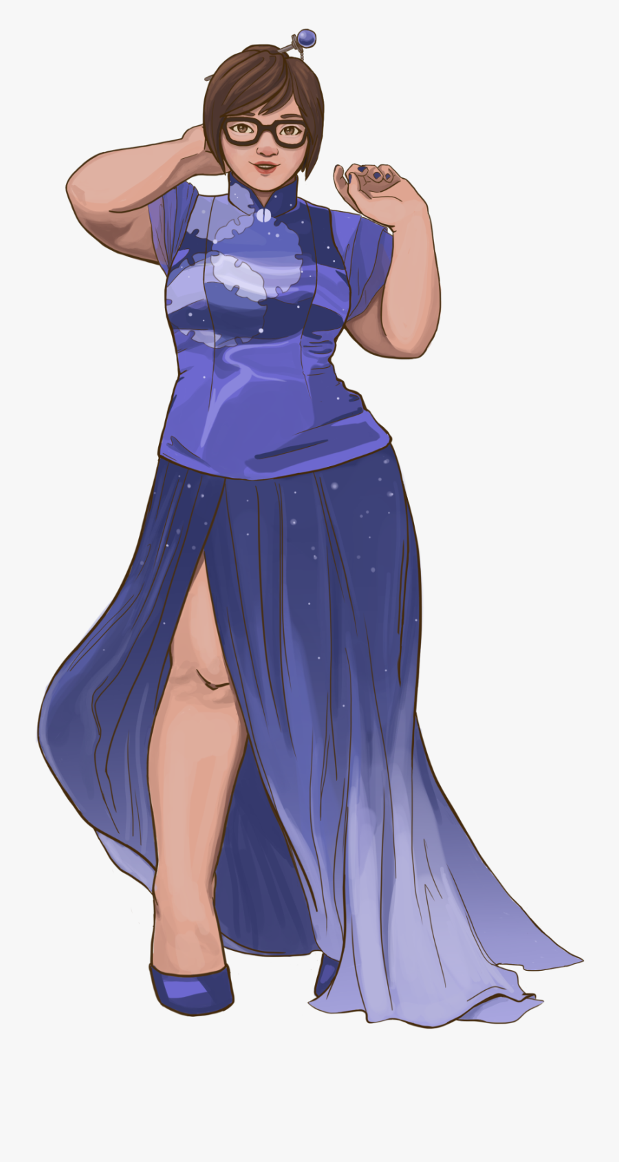 Fantom Flower Art Transparent Mei Insp - Overwatch Mei Fanart Transparent, Transparent Clipart