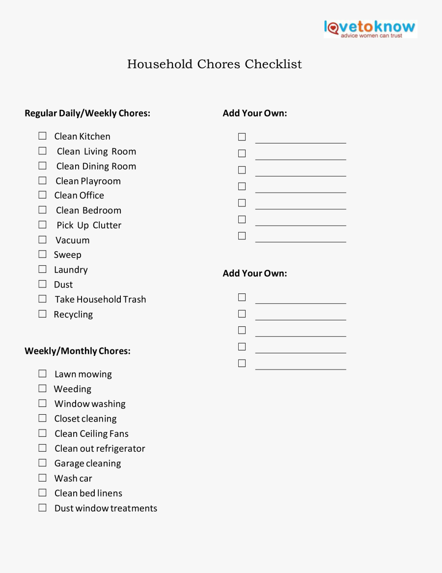 Clip Art Free Household Templates At - Lovetoknow, Transparent Clipart