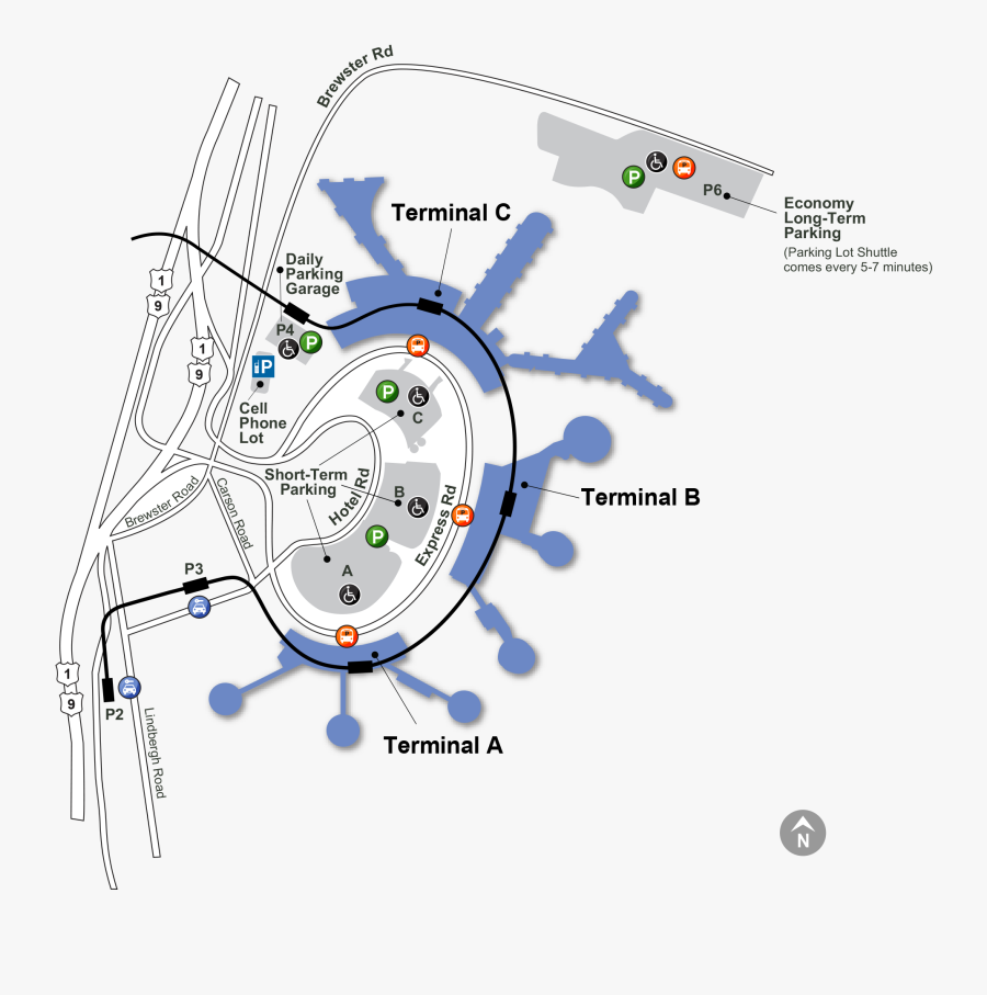 Terminal B Newark Airport Map, Transparent Clipart