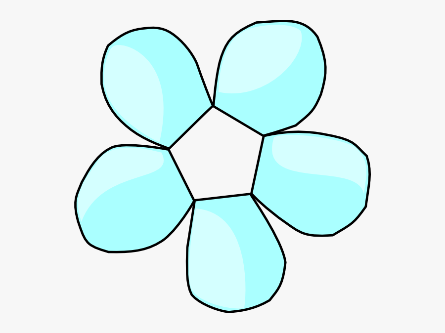 Pale Blue Flower No Center Svg Clip Arts - Transparent Soccer Ball Graphic, Transparent Clipart