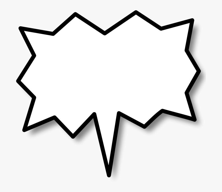 Callout Segmented Center - Burst Speech Bubble, Transparent Clipart