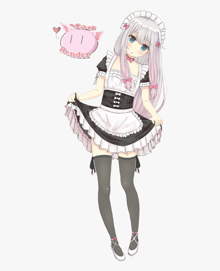 Choker Drawing Hot Glue - Anime Maid Drawing, Transparent Clipart