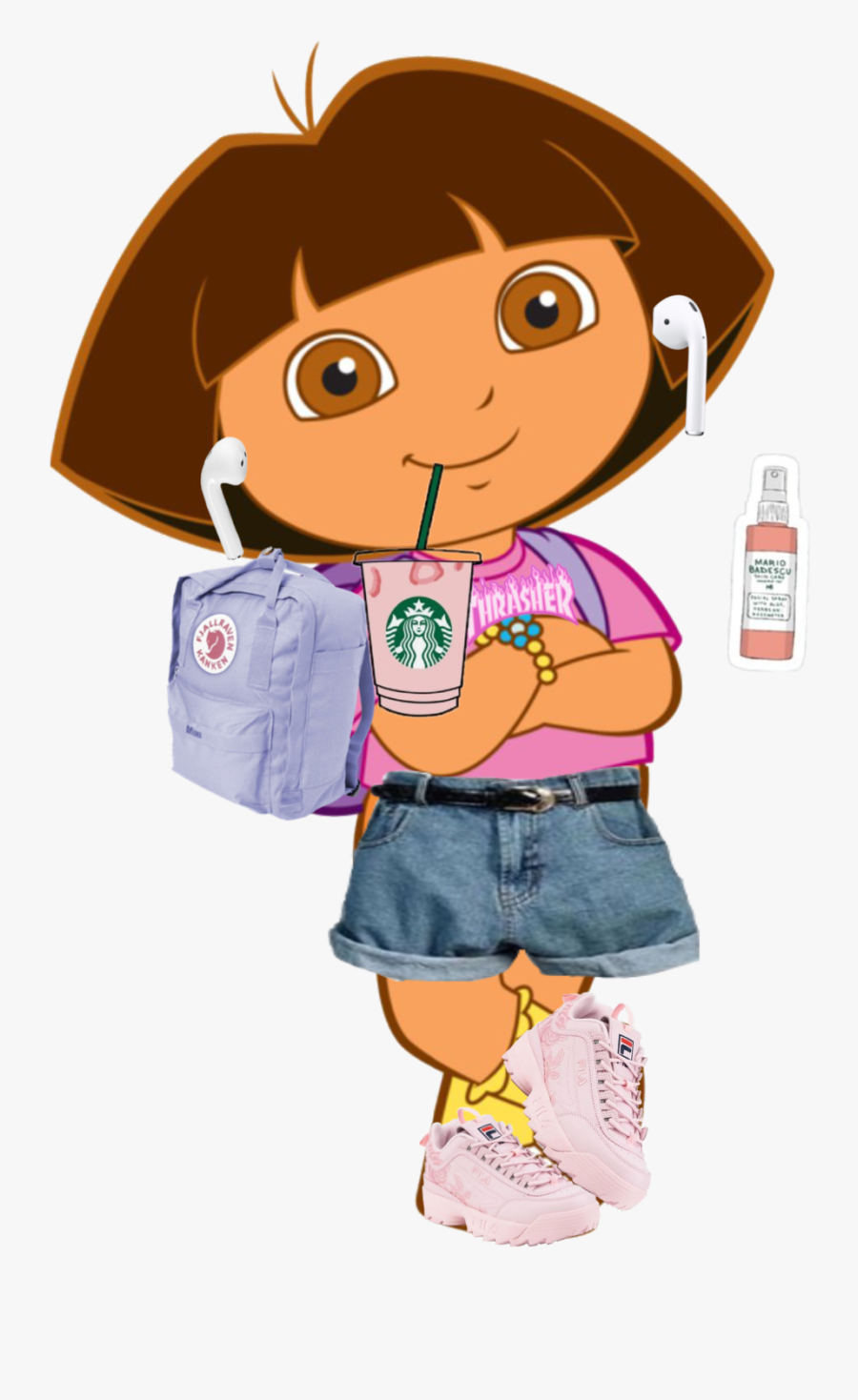 #dora #cool #trendy #vsco #vscogirl #cute #airpods - Old Is Dora The Explorer, Transparent Clipart