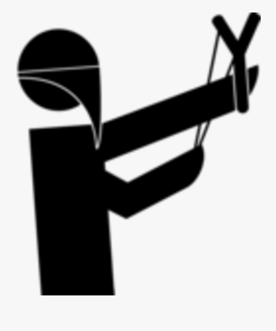 Sling Shot Silhouette Png, Transparent Clipart