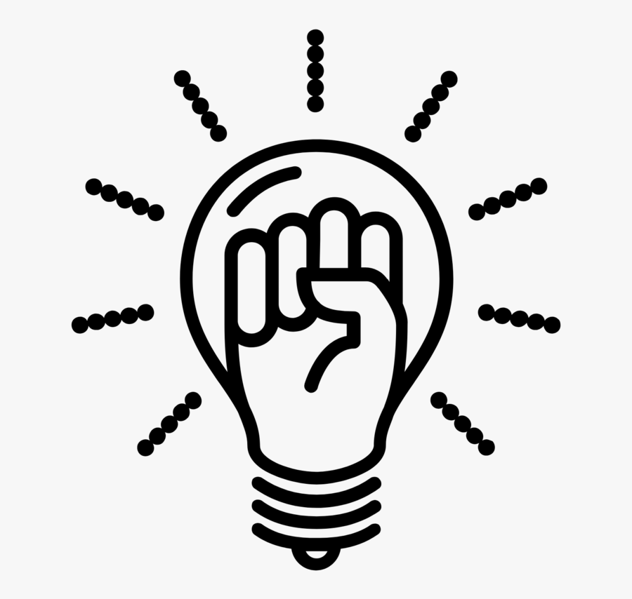 Support Drawing Thank You - Light Bulb Icon, Transparent Clipart