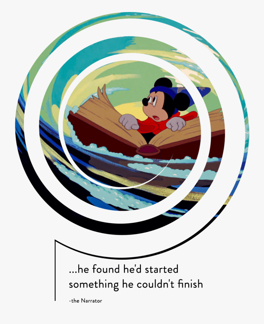 Mickey Mouse Sorcerer's Apprentice Flood, Transparent Clipart