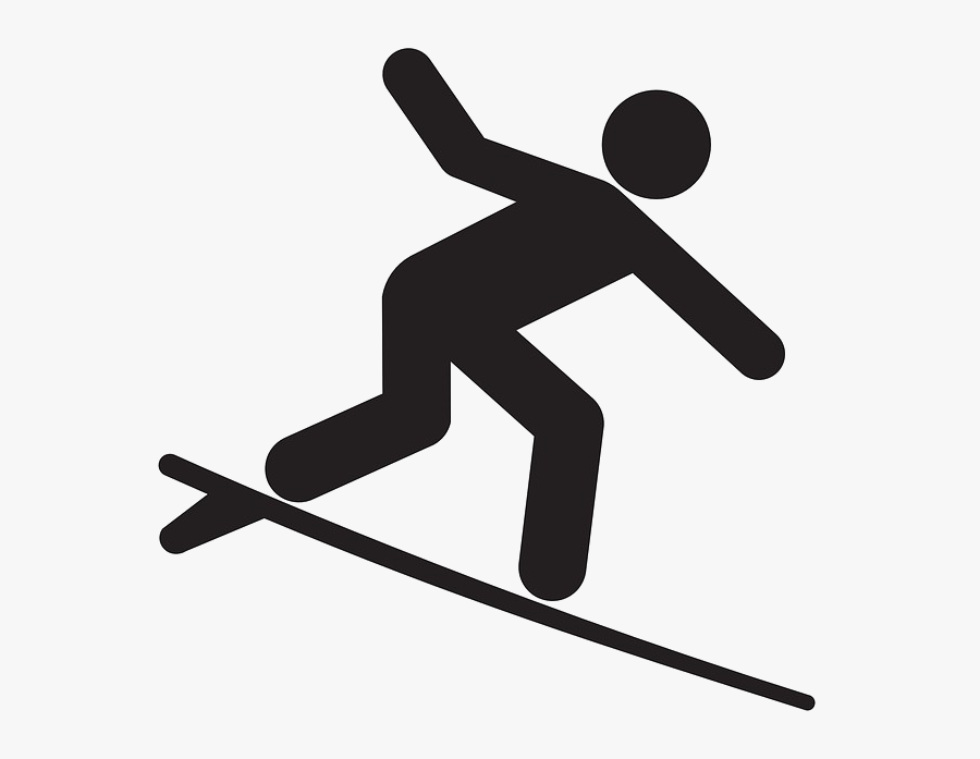 Surfing Silhouette Png Picture - Surfing Icon, Transparent Clipart