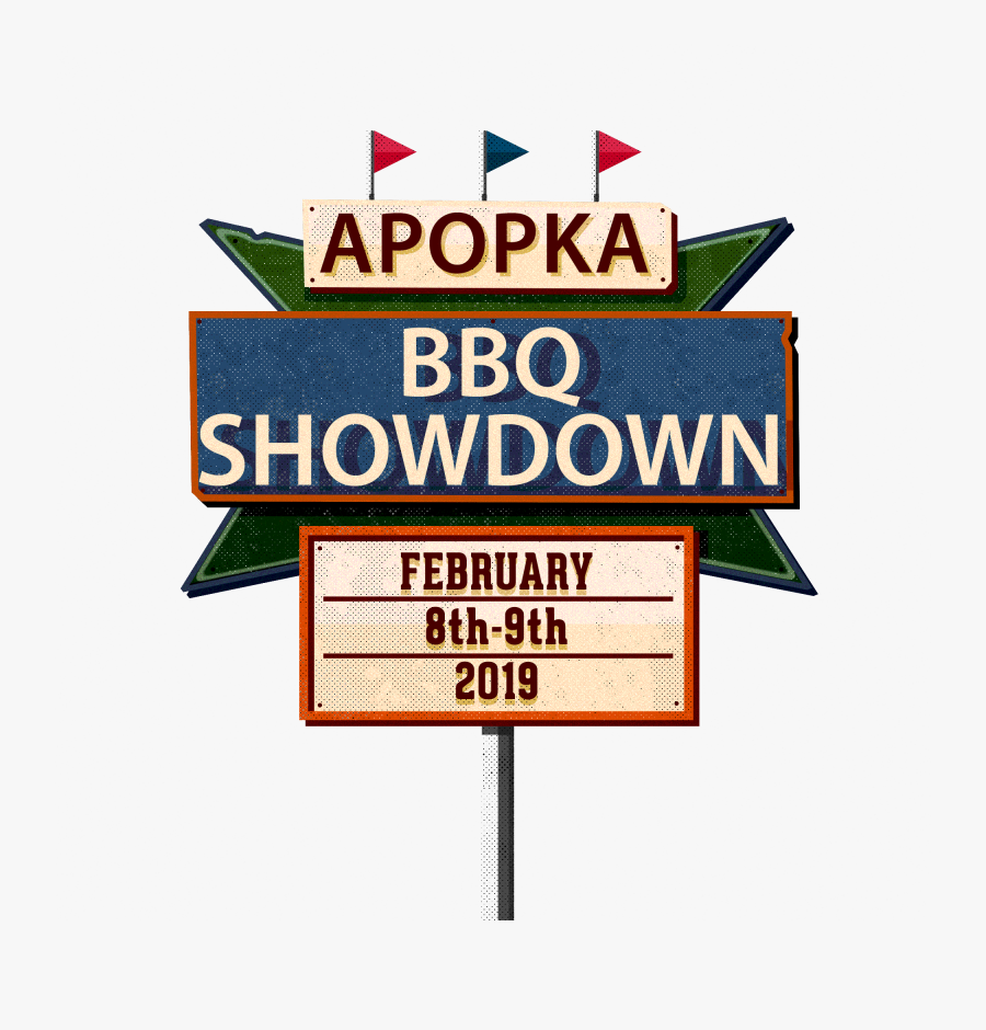 Apopka Barbecue Showdown 2019 Logo - Sign, Transparent Clipart