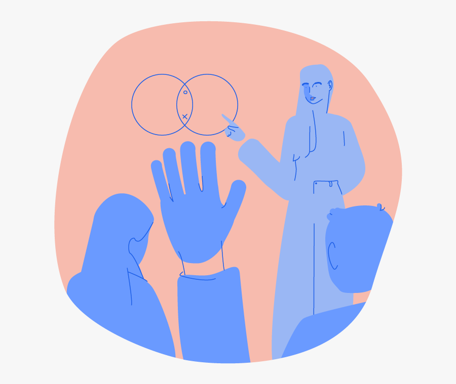 Teacher In Front Of Her Class Illustration, Transparent Clipart