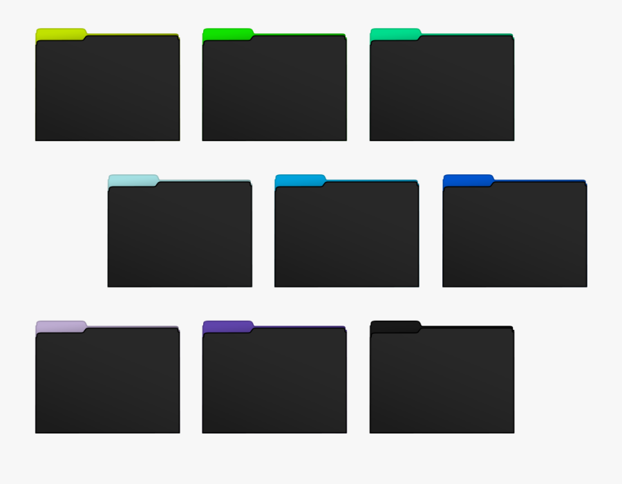 Folder Clipart Folder Tab - Desktop Folder Icons Black, Transparent Clipart