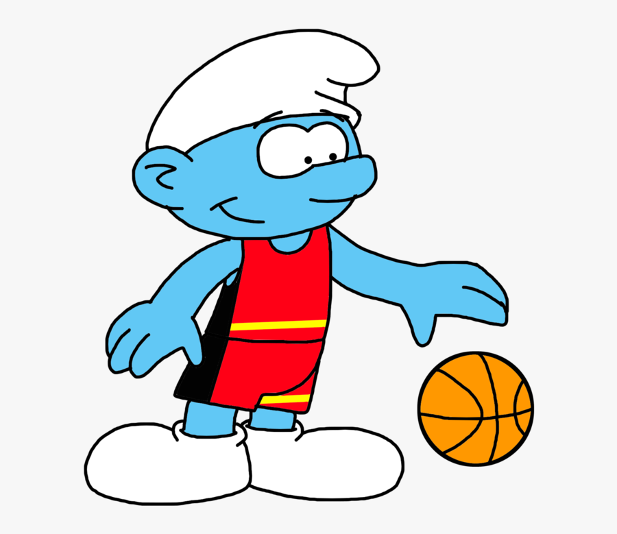 Smurf Playing Basketball At 2016 Olympic Games By Marcospower1996 - Papa Smurf Basketball, Transparent Clipart