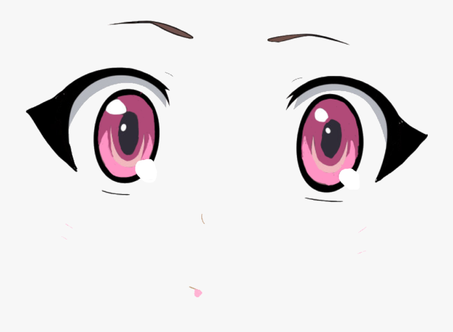 #anime #eyes #animeeyes #pinkeyes #cutesticker #sticker - Anime Eyes, Transparent Clipart