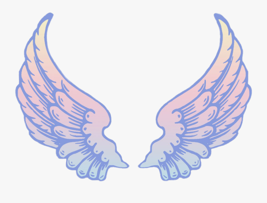 #wings #fly #free #freedom #blue #purple #tumblr #sky - Angel Wings Clipart, Transparent Clipart