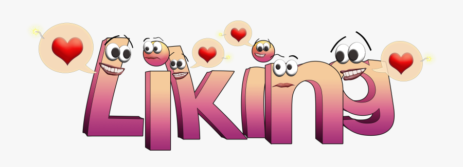 Liking Word, Transparent Clipart