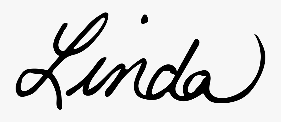 Linda Gorton Signature - Calligraphy, Transparent Clipart