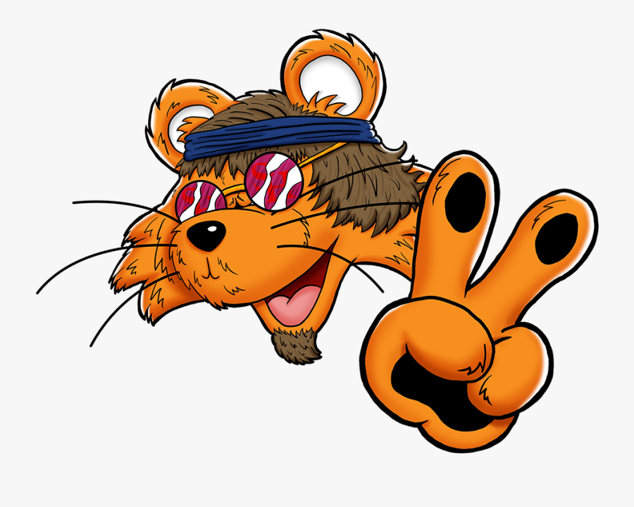 Hippie Sammy Making Peace Sign With Hands - Cartoon, Transparent Clipart