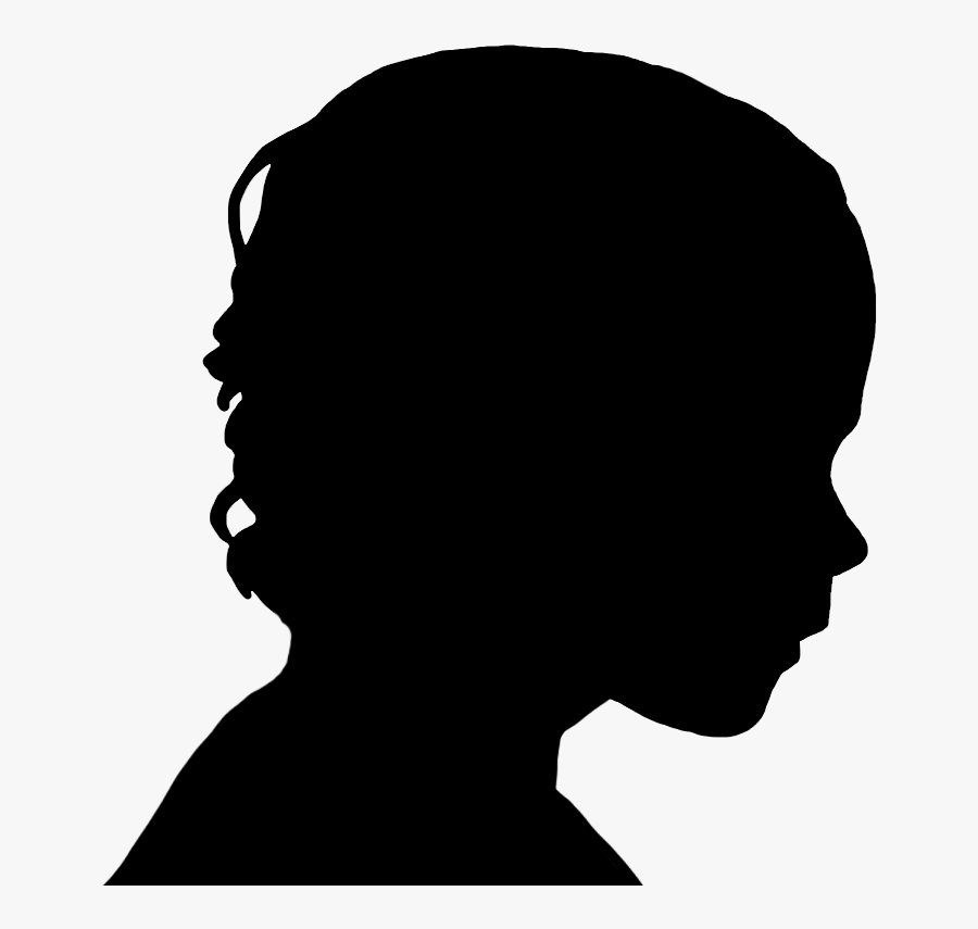 Girl Face Silhouette - Head Silhouette Transparent Png, Transparent Clipart