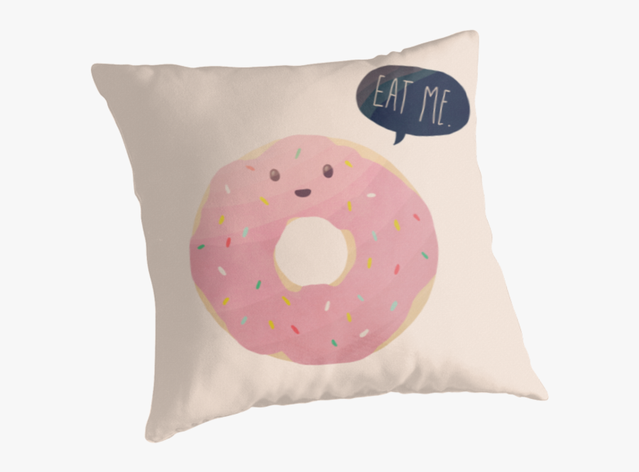 Mia Is Obsessed With Donuts, So Why Not Include A Donut - Throw Pillow, Transparent Clipart