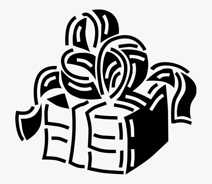 Drawing Present Gift Line, Transparent Clipart