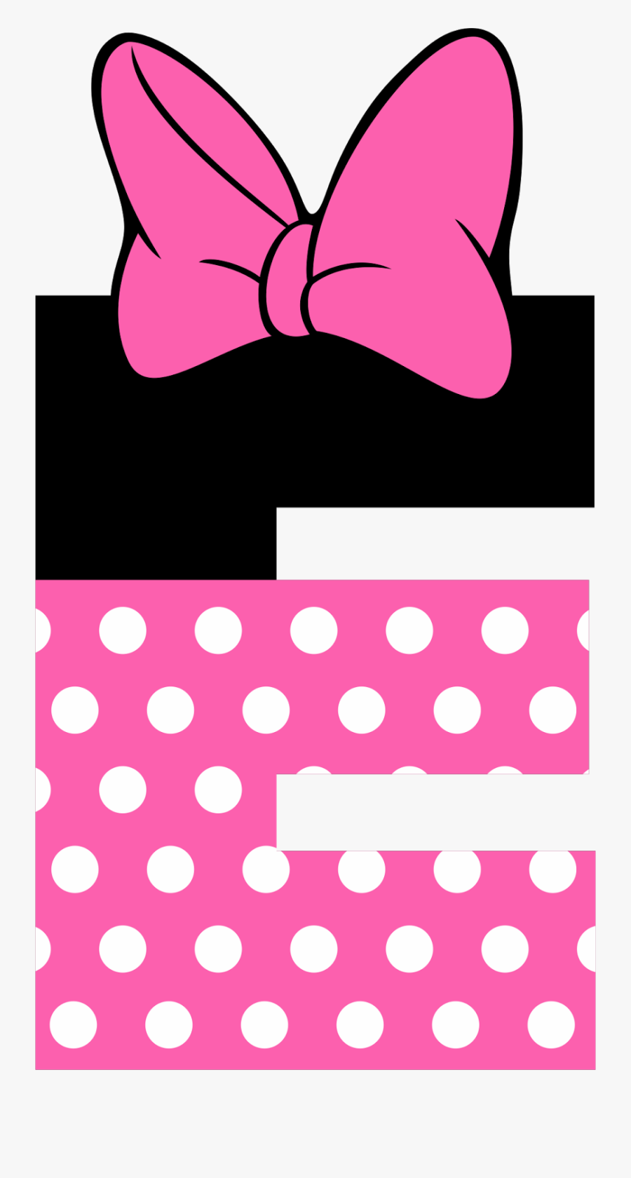 Grafos Minniee Png Minnie - Minnie Mouse Letter Design, Transparent Clipart