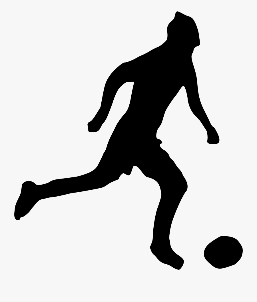 Silhouette Clip Art - Siluet Pemain Bola Hd, Transparent Clipart