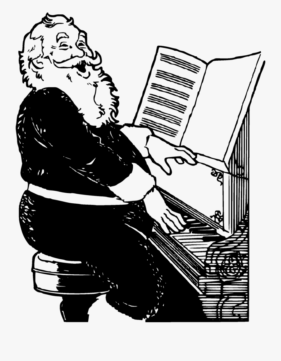 Santa Claus Christmas Music Piano Free Picture - It's Beginning To Look Alot Like Fuck, Transparent Clipart