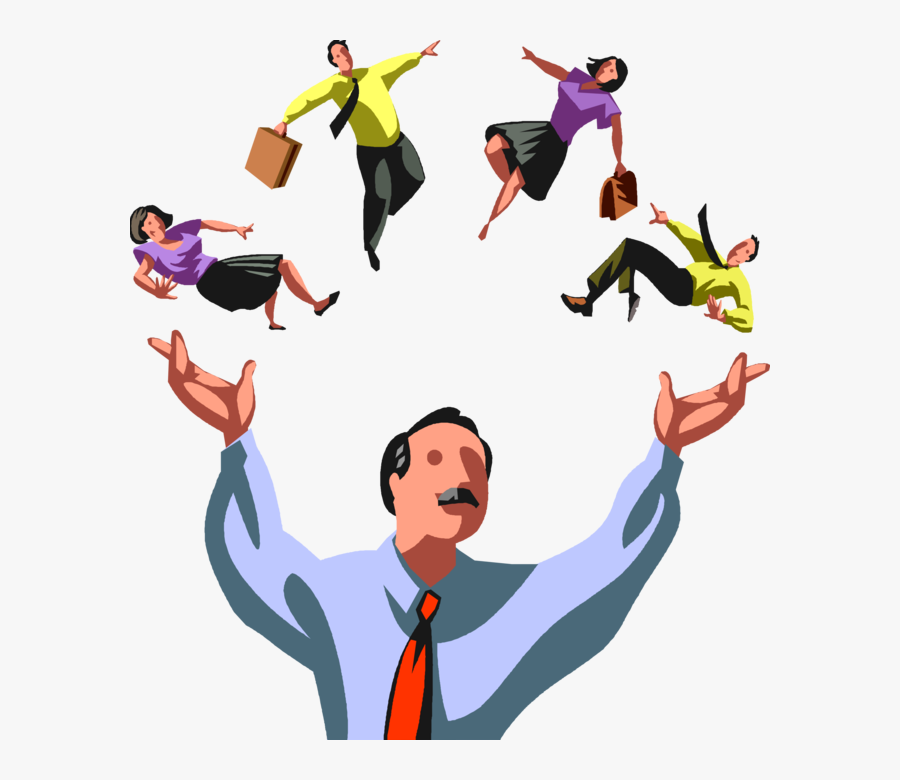 Vector Women Multitasking - Cartoon, Transparent Clipart