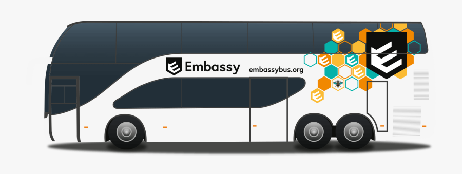 Hero-embassybus2018 - Embassy Bus, Transparent Clipart