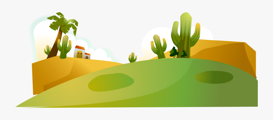 Golf Cartoon Child Clip Art - Background Gunung Cartoon Hd, Transparent Clipart