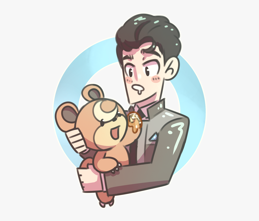 If Connor Had A Pokémon It Would Totally Be Teddiursa - Dbh Pokemon Au, Transparent Clipart