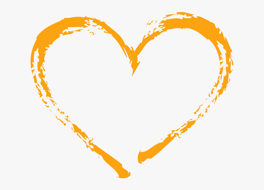 Transparent Wedding Heart Png - Transparent Png Of Orange Heart, Transparent Clipart