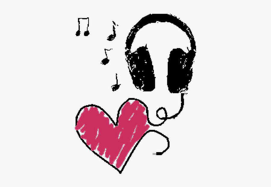 #music #musica #heart #corazon #tumblr - Listening To Our Favorite Song, Transparent Clipart