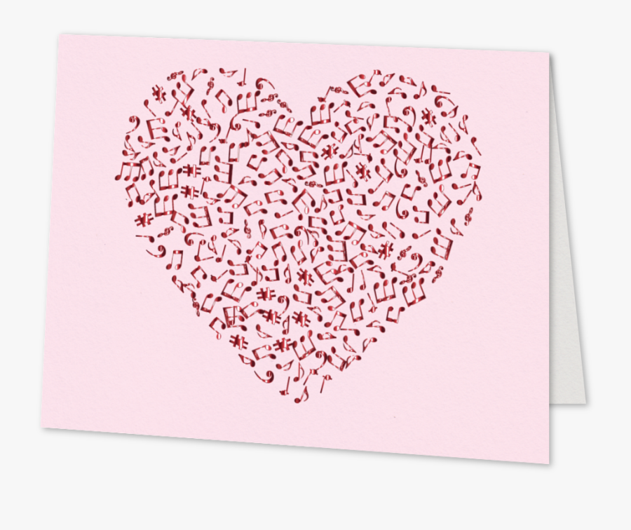 Heart Card Png - Music Note Heart Svg, Transparent Clipart