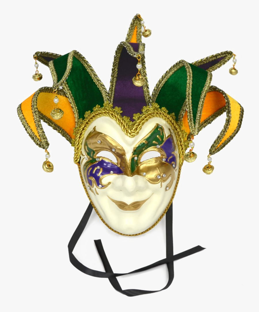 Transparent Mardi Gras Border Png - Jester Mask Transparent, Transparent Clipart
