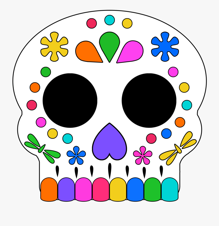 Day Of The Dead Masks Sugar Skulls Free Printable - Coco Skull Jpg Printable, Transparent Clipart