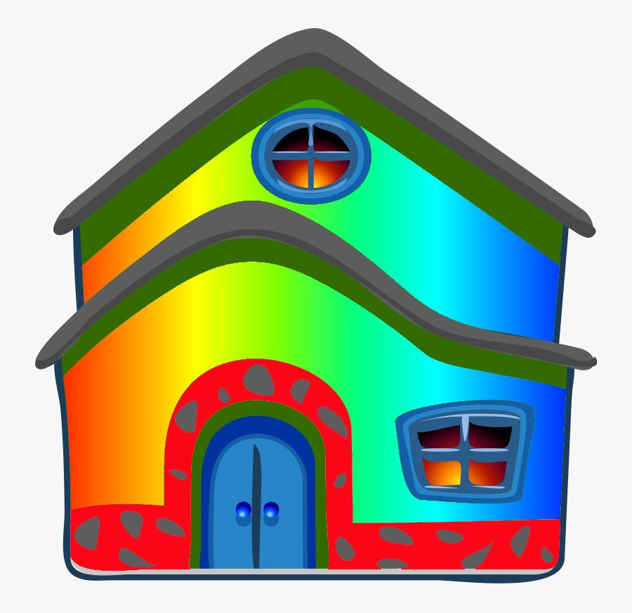 Green Color House Cartoon, Transparent Clipart