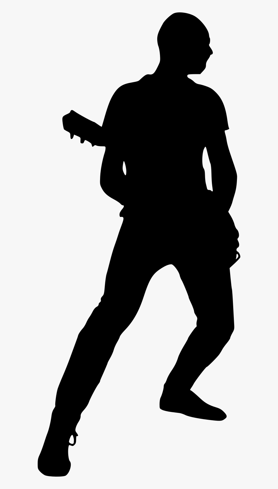 Guitar Player Silhouett, Transparent Clipart