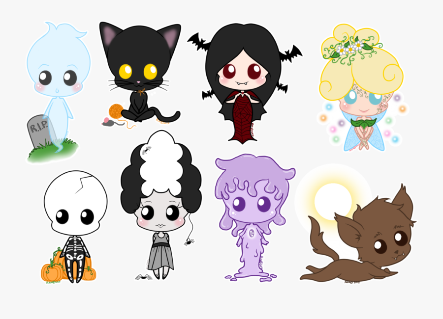 Drawing Halloween Day Chibi, Transparent Clipart