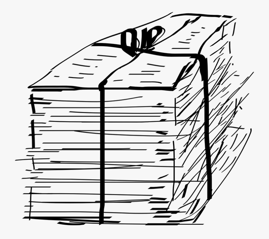 Stack Of Books Clip Art Black And White, Transparent Clipart