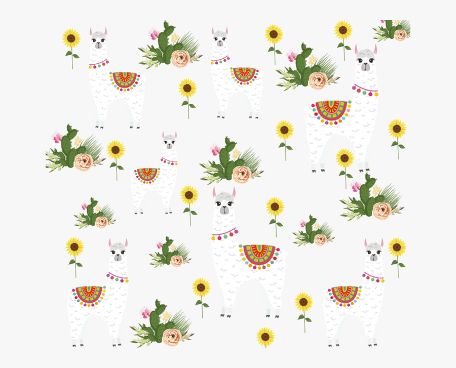 #alpaca #cactus #sunflower #background #cute #freetoedit - Visual Supply Company, Transparent Clipart
